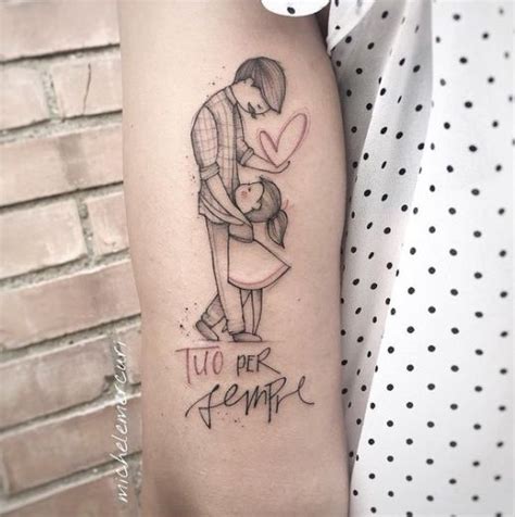 Frase Tuo Per Sempre Padre E Hija Por Michele Mercuri Tatuajes Para