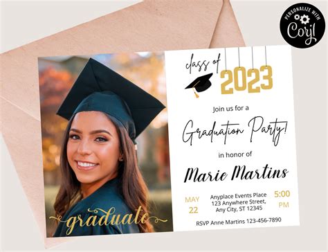 Blank Graduation Invitation Templates 2022