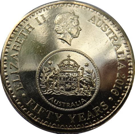 1 Dollar Elizabeth Ii 50th Anniversary Of Decimal Currency