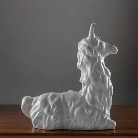 Llama Ceramic Sculpture By Giovanni Gariboldi For Richard Ginori For