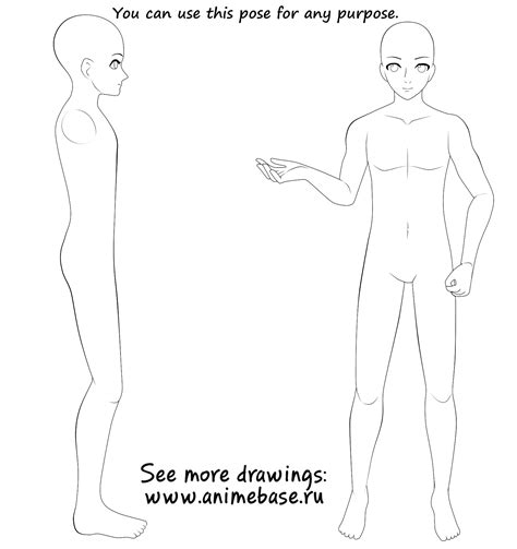 View 18 Anime Poses Full Body Male Drawing Base Bilgiswasuri