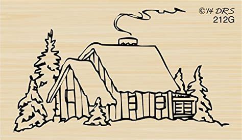 Christmas Village Cabin Rubber Stamp By Drs Designs Visit The Image