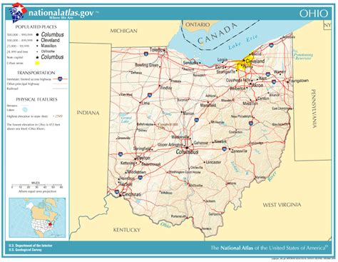 Map Of Ohio Cities And Roads Gis Geography Kulturaupice