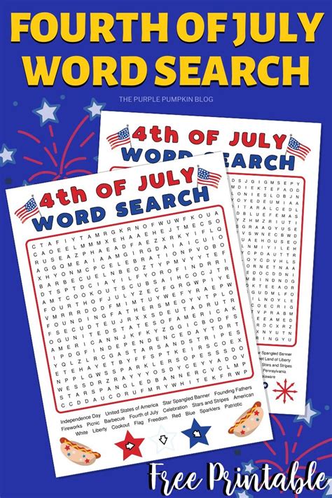3 Free Printable 4th Of July Word Search Puzzles Easy Medium And Hard