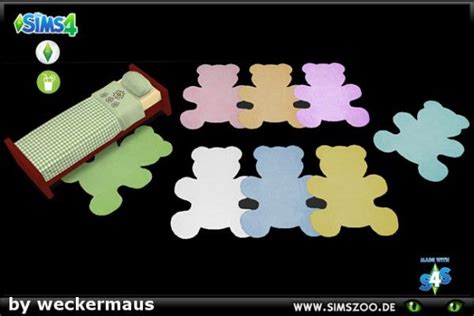 Blackys Sims 4 Zoo Bear Rugs By Weckermaus • Sims 4 Downloads Bear