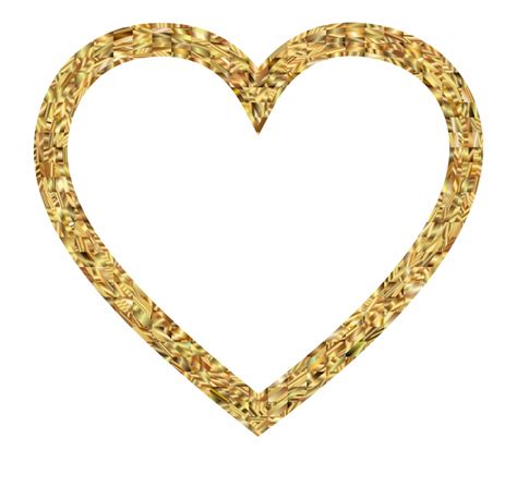 Golden Hearts Clipart Heart Frame No Background Clip Art Library
