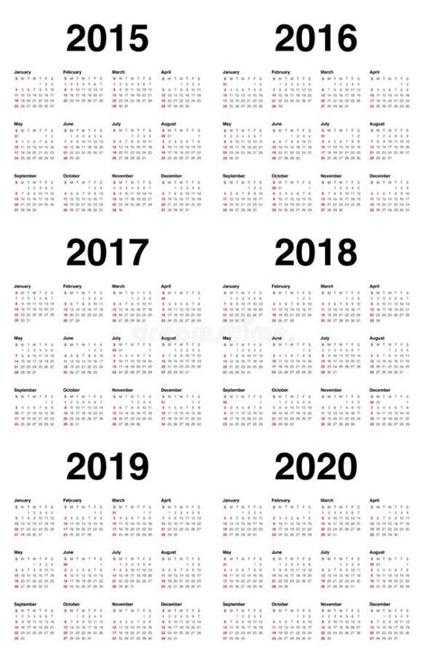 Kalender För 2018 Och 2019 Stock Illustrationer Illustration Av 51242903