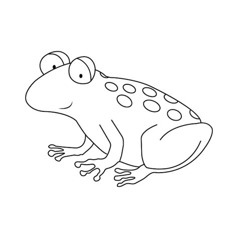 Premium Vector Frog Coloring Page