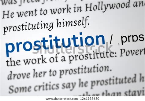 prostitution word definition stock illustration 1261933630