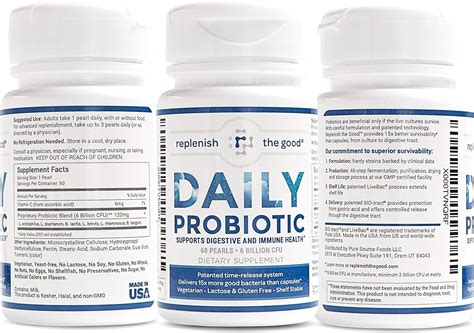 Buy Replenish The Good Daily Probiotic Adult Supplement W 6 Billion Cfu