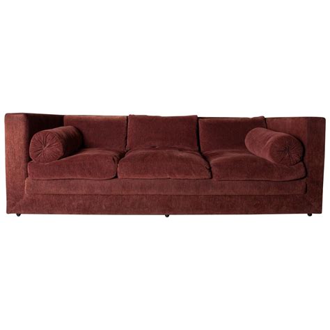 Two John Saladino Montecito Sofas Vintage Leather Sofa Modern