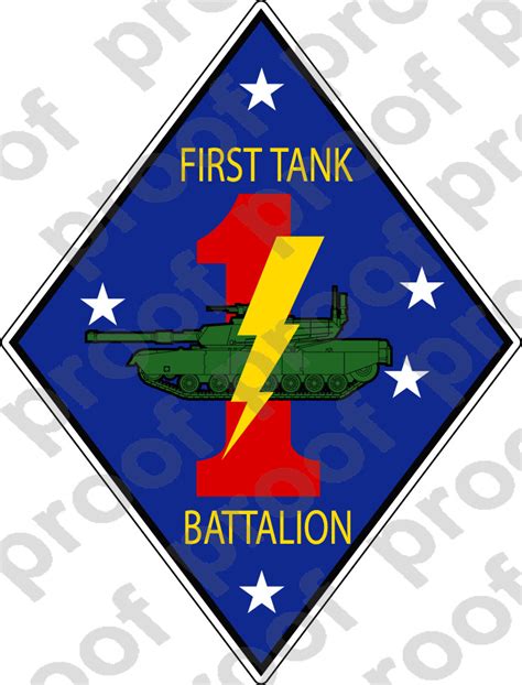 Sticker Usmc Unit 1st Tank Battalion V2 Ooo Lisc20187 Mc Graphic