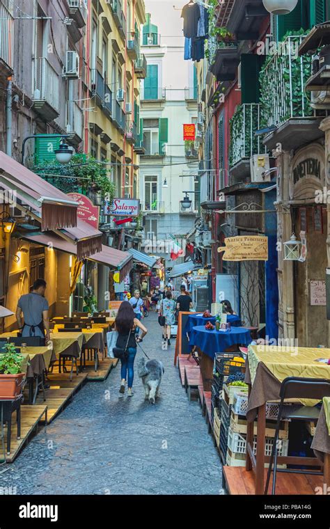 Street View In The Spanish Neighborhood In Naples Italy 30 06 2018