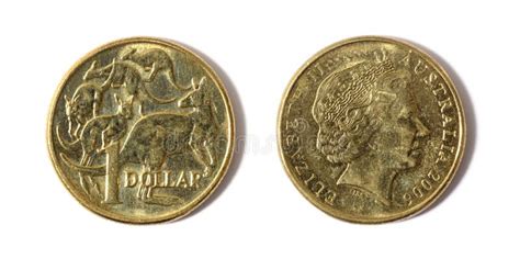 Moneta Del Dollaro Australiano Fotografia Stock Immagine Di Faccia
