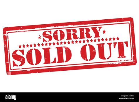 Sorry Sold Out Stock Vector Art And Illustration Vector Image 90947952