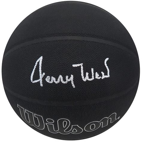 Jerry West Signed 75th Anniversary Logo Black Nba Basketball Schwartz