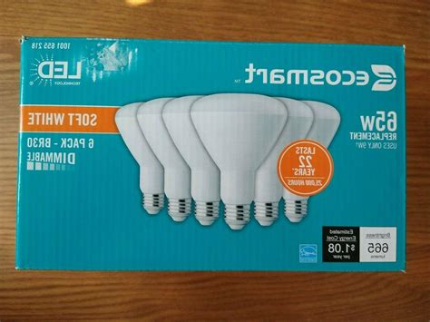 Ecosmart 6 Pack Led Br30 Flood Light Bulbs 65w
