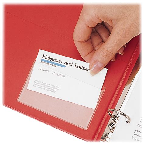 Cardinal Holdit Business Card Pockets Business Card Refills Tops
