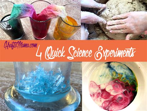 4 Quick And Easy Science Experiments