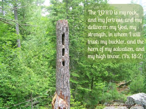 Living Scriptures Devotionals My Rock Fortress Deliverer Refuge Shield Strength And High
