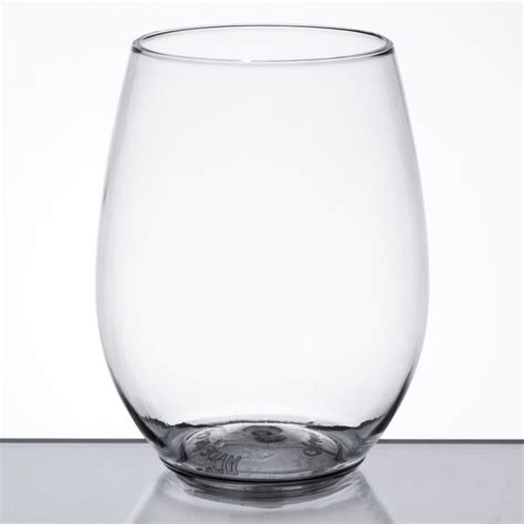 Visions 12 Oz Clear Plastic Stemless Wine Glass 64 Case