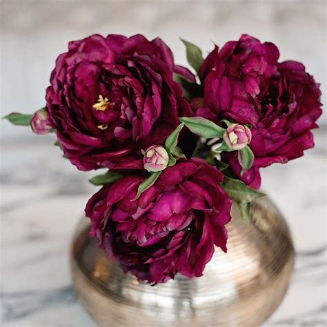 Classic Burgundy Peony Bouquet Are A Perfect Wedding Table Centrepiece