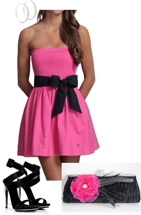 Untitled 30 By Katie Maye On Polyvore Dress With Bow I Dress Pink