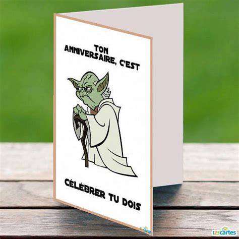 Maître Yoda Joyeux Anniversaire Star Wars Carte D invitation Anniversaire Gratuite à Imprimer