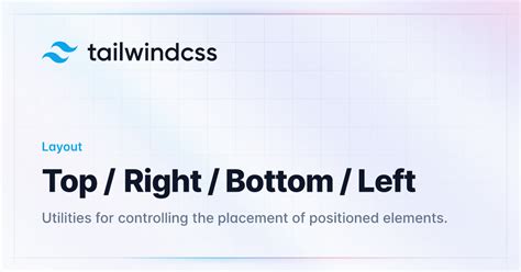 Top Right Bottom Left Tailwind Css