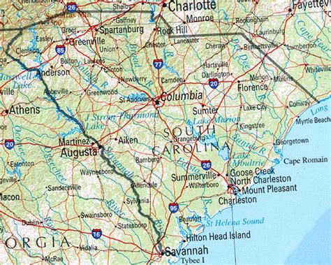 Landkarte South Carolina Übersichtskarte Karten Und