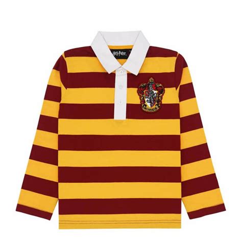 Kids Yellow And Maroon Gryffindor Rugby Stripe Tee Brandalley