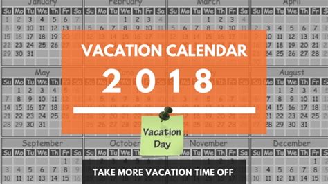 Usa Holiday Calendar Dates For 2018 Vacation Planning Vacationcounts