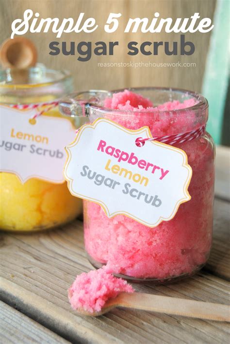 Easy 5min Diy Sugar Scrub Recipe Raspberry And Lemon Fun