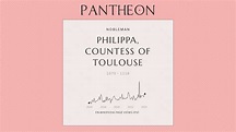 Philippa, Countess of Toulouse Biography - Countess of Toulouse | Pantheon
