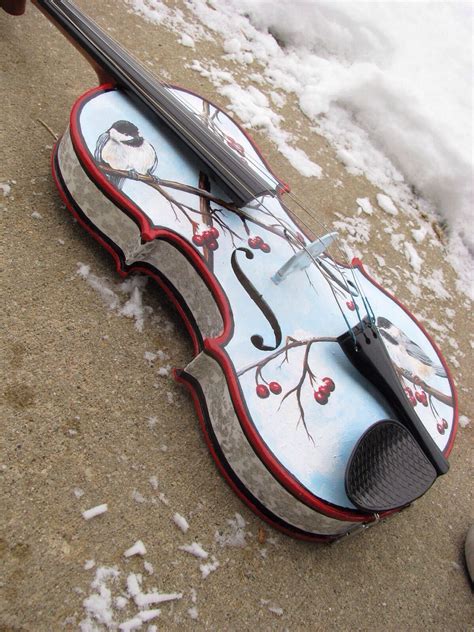 Cherry Hand Painted Violin This Is Gorgeous Violin Violin Music