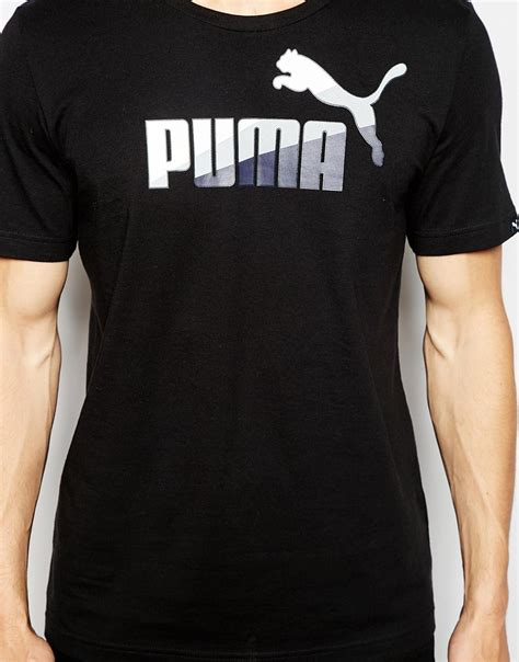Puma Logo T Shirt In Black For Men Lyst