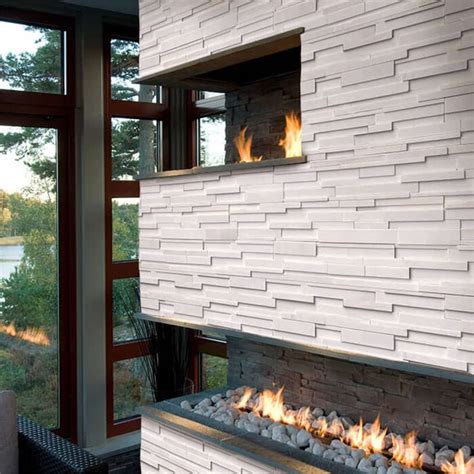 Rockmount Arctic White 3d Marble Stacked Stone Ledger Panels