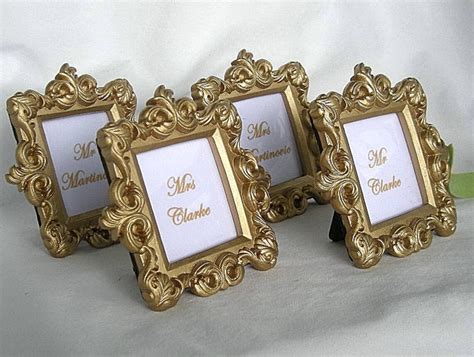 Mini Gold Frames Wedding Place Card Holders Mini Gold Place Etsy