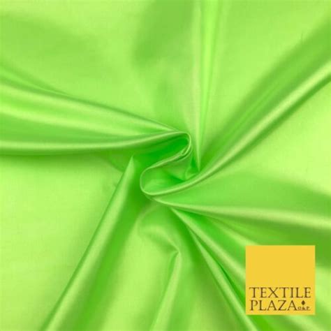 Neon Green Japanese Deluxe Silky Habutae Habotai Fabric Light Lining 45