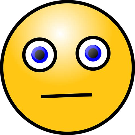 Look at links below to get more options for getting and using clip art. Emoticon Straight Face · Free vector graphic on Pixabay