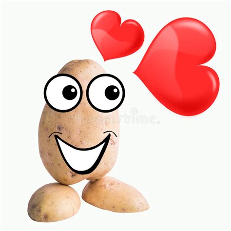 Little Potato Man In Love Stock Illustration Illustration Of Face