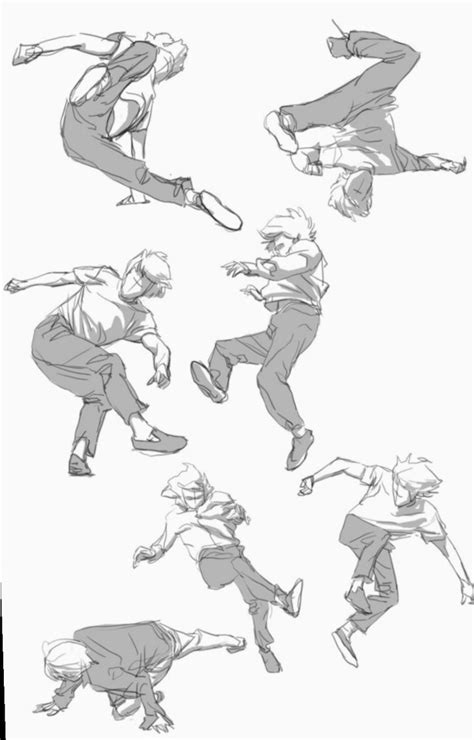 12 Anime Poses Reference Jumping Drawing Poses Male Jumping Poses