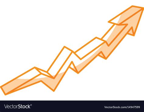 Arrow Increase Isolated Icon Royalty Free Vector Image