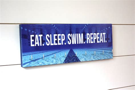 Swimming Medal Holder Eat Sleep Swim Repeat Medium York Sign Shop