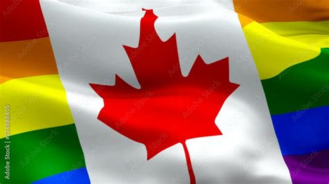 Canada Lgbt Rainbow Flag Waving Toronto Pink Cupid Pride 3d Toronto Gay Lesbian Flag Waving