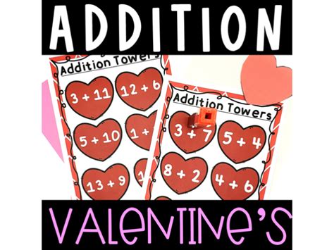Valentines Day Addition Activity Numbers 0 20 Teaching Resources