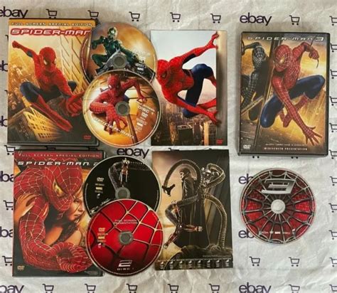 Spider Man Trilogy Dvd Full Screen Tobey Maguire Custom Triple