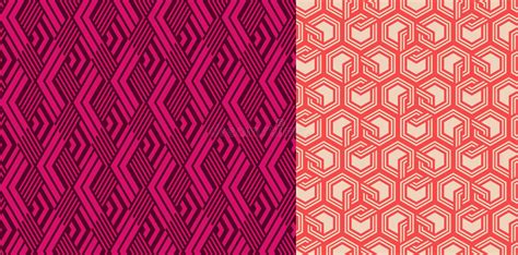 Set Of Seamless Patterns Abstract Geometric Background Vector Stock