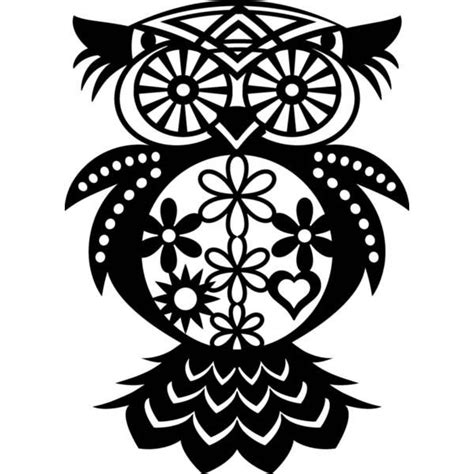 Silhouette Stencils 12 X 12 Flowered Owl Blitsy Silhouette