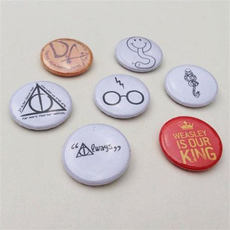 5 Harry Potter Pin Button Badges By Igcraft On Etsy Harry Potter Badges